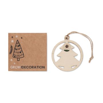Promotional Wooden Christmas Tree Shaped Bauble