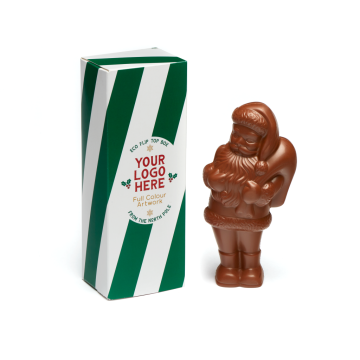 Eco Flip Top Box - Milk Chocolate² - Chocolate Santa - 41% Cocoa