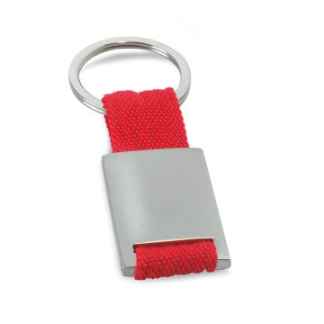 TECH Metal Keyring With Coloured Webbing - 1 Bounce Creative Designs