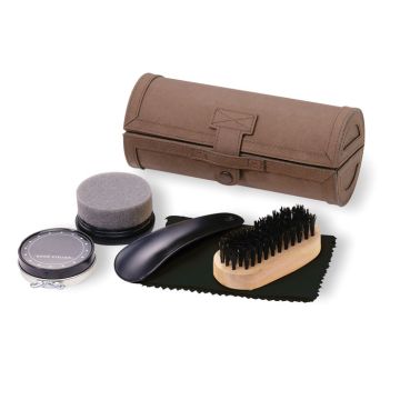GENTLEMAN Shoe Polishing Kit In Leather Look Gift Box Brown - 1 Bounce Creative Designs