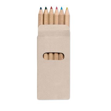 ABIGAIL 6 Colouring Pencils In Card Packet Multicolour - 1 Bounce Creative Designs