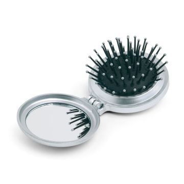 B BEAUTY Foldable Hair Brush With Mirror Silver - 1 Bounce Creative Designs