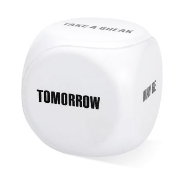 RELICUP Anti Stress Decision Dice White - 1 Bounce Creative Designs