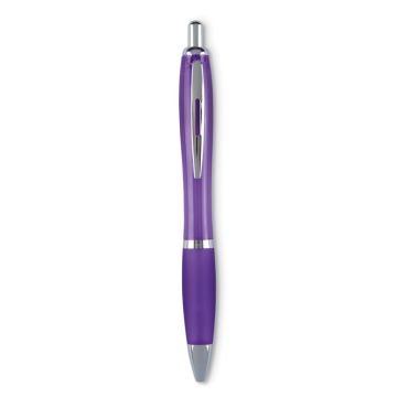 RIOCOLOUR Purple Pen With Soft Grip Transparent violet - 1 Bounce Creative Designs