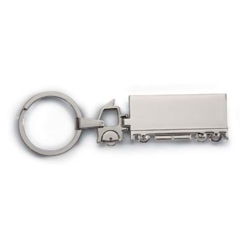 TRUCKY Metal Keyring Truck Shaped Silver - 1 Bounce Creative Designs