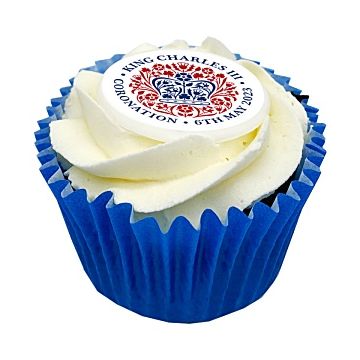 King Charles III Coronation Frosted Cupcakes 