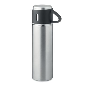 TONIA Double wall bottle 420 ml Matt Silver