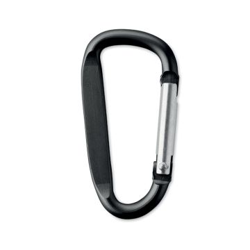 GANCHO Carabiner clip in aluminium. Black