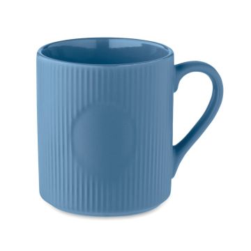 RIBMUG Ribbed ceramic mug mat 340 ml Blue