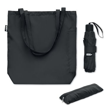 SEATTLE 21 inch RPET umbrella set Black