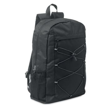 HIGE 600D RPET polyester backpack Black