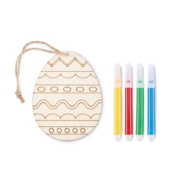 DREGG Wooden egg painting set