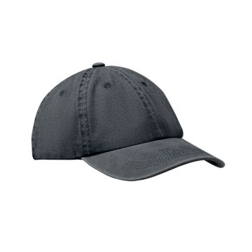 TOP 6 panel baseball cap 265 gr/m² Black