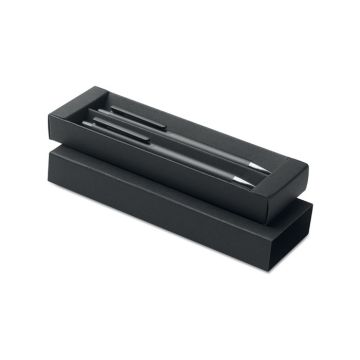 ORWELL Recycled aluminium pen set Black