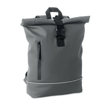 LAPTOSA Laptop 15" roll top PU backpack Stone Grey