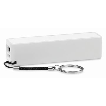 POWER MATE Power Bank With Keyring White - 1 Bounce Creative Designs