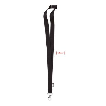 LANY RPET  Recycled Lanyard 20mm Black - 1 Bounce Creative Designs