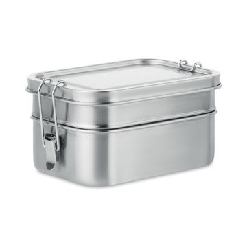 DOUBLE CHAN Stainless Steel Lunch Box With Two Compartments