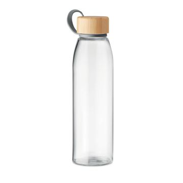 FJORD WHITE Glass Bottle With Bamboo Lid Transparent - 1 Bounce Creative Designs