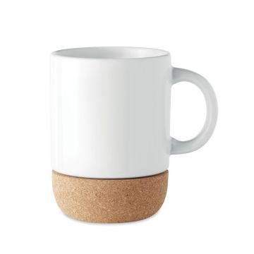 SUBCORK Ceramic Mug With Cork Base Full Colour Print White - 1 Bounce Creative Designs