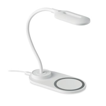 SATURN Desk Lamp With Wireless Charger White - 1 Bounce Creative Designs