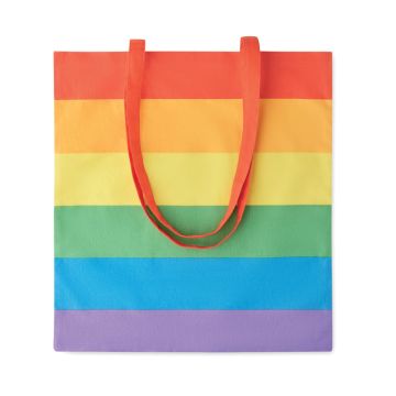 BOREALIS Cotton Rainbow Tote Bag King Charles Coronation Promotional Products-Bounce Creative Designs