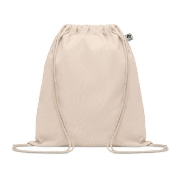 Organic Cotton Drawstring Bag YUKI Beige - 1 Bounce Creative Designs