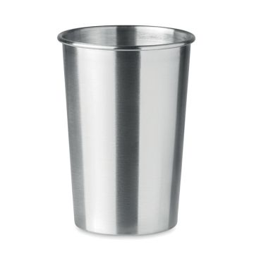 BONGO Reusable Metal Cup 350ml Matt silver - 1 Bounce Creative Designs