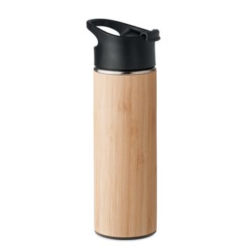 NANDA Bamboo Vacuum Flask With Grip Lid Wood - 1 Bounce Creative Designs