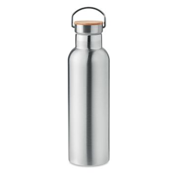 HELSINKI MED Insulated Bottle With Carry Handle 750ml Matt silver - 1 Bounce Creative Designs