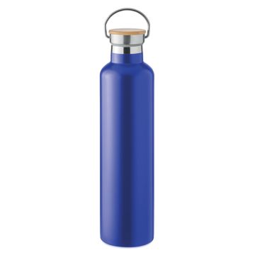 Insulated Bottle Stainless Steel With Bamboo Lid 1L HELSINKI LARGE - 1 Bounce Creative Designs