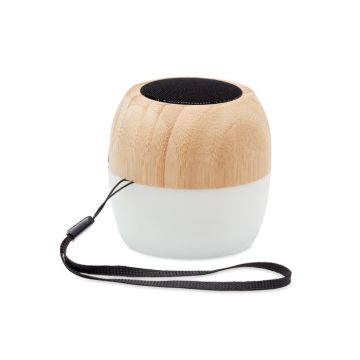TOPPO Bamboo Wireless Speaker With Mood Light Wood - 1 Bounce Creative Designs