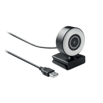 LAGANI Webcam With Microphone And Ring Light Black - 1 Bounce Creative Designs