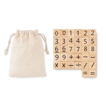 EDUCOUNT Wooden Educational Maths Game Beige - 1 Bounce Creative Designs