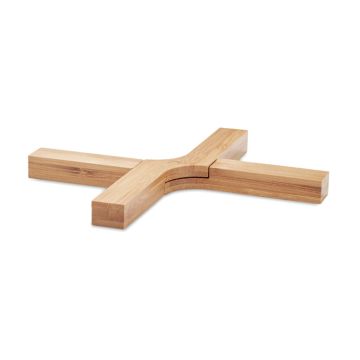 IMBA Bamboo Saucepan Stand Foldable Trivet Wood - 1 Bounce Creative Designs
