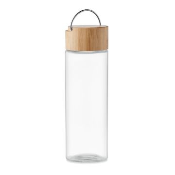 AMELAND Glass Bottle With Bamboo Lid And Handle Transparent - 1 Bounce Creative Designs