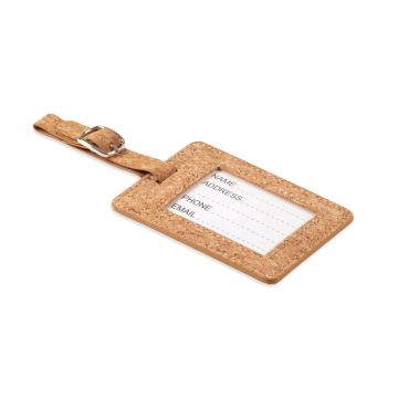 Eco Cork Luggage Tag COCO Beige - 1 Bounce Creative Designs