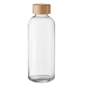 FRISIAN Glass Bottle With Bamboo Lid 650ml Transparent - 1 Bounce Creative Designs