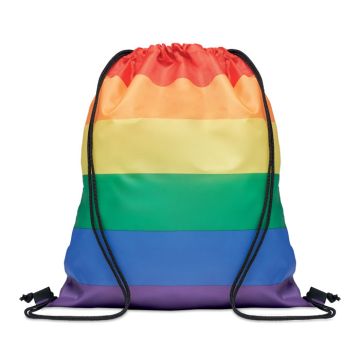 BOW Recycled Rainbow Drawstring Bag Multicolour - 1 Bounce Creative Designs