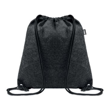 INDICO Eco Recycled Felt Drawstring Bag Dark grey - 1 Bounce Creative Designs