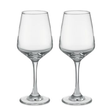 Set Of Wine Glasses 400ml CHEERS Transparent - 1 Bounce Creative Designs