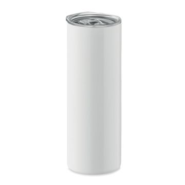 Insulated Tall Take Out Mug Stainless Steel SFEER White - 1 Bounce Creative Designs
