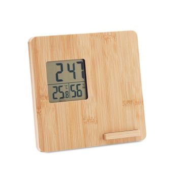 Bamboo Wireless Charger Weather Station  Clock FERREL Wood - 1 Bounce Creative Designs