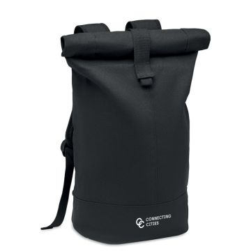 Promotional Rolltop Washed Canvas Backpack