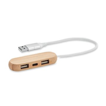 VINA C 3 Port USB Hub With Dual Input