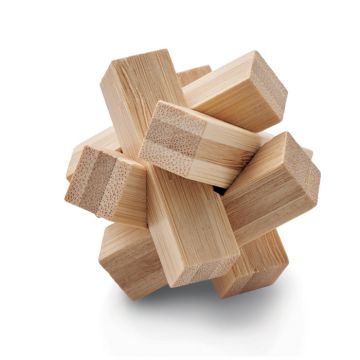 CUBENATS Bamboo Brain Teaser Star Shape