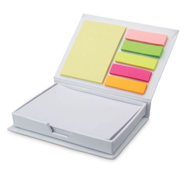 MEMOKIT Memo Block And Sticky Notes Dispenser White - 1 Bounce Creative Designs