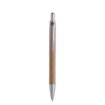 PUSHTON Pen With Card Barrel Matt silver - 1 Bounce Creative Designs