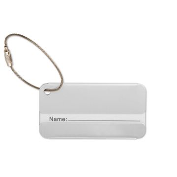 TAGGY Metal Luggage Tag Matt silver - 1 Bounce Creative Designs