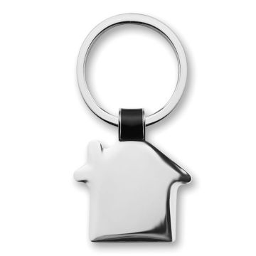 HOUSY House Shaped Metal Keyring Black - 1 Bounce Creative Designs